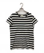Saint Laurent Parisサンローランパリ）の古着「ボーダーカットソー / 14SS エディ期」｜ホワイト×ブラック