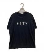 VALENTINOヴァレンティノ）の古着「ロゴプリントTシャツ」｜ブラック