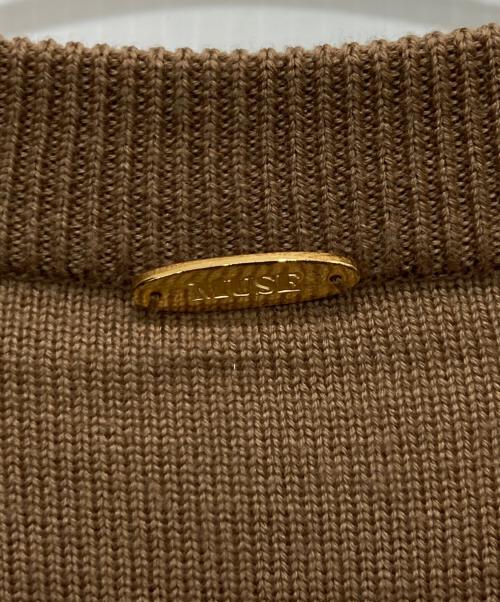 MUSE de Deuxieme Classe（ミューズ ドゥーズィエム クラス）MUSE de Deuxieme Classe (ミューズ ドゥーズィエム クラス) WISH クルーネック カーディガン ブラウン サイズ:下記参照の古着・服飾アイテム