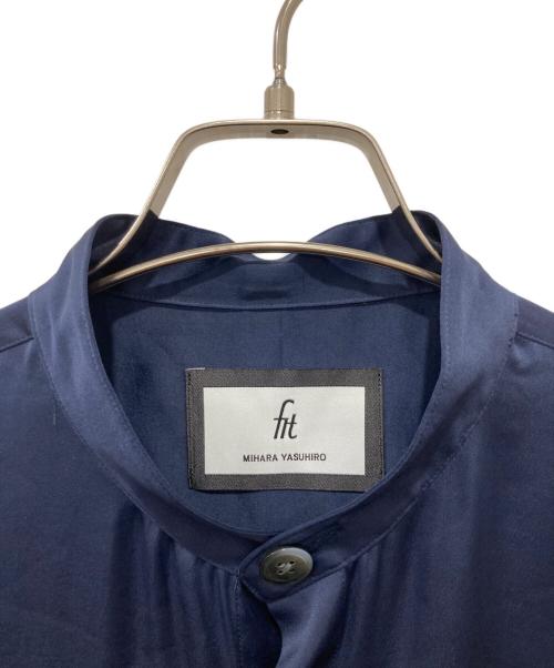 FIT MIHARA YASUHIRO（フィット ミハラヤスヒロ）FIT MIHARA YASUHIRO (フィット ミハラヤスヒロ) 刺繍ロングシャツ ネイビー サイズ:48の古着・服飾アイテム