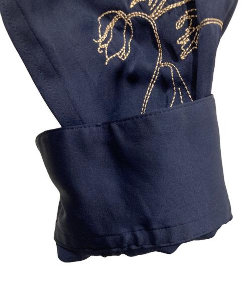 FIT MIHARA YASUHIRO（フィット ミハラヤスヒロ）FIT MIHARA YASUHIRO (フィット ミハラヤスヒロ) 刺繍ロングシャツ ネイビー サイズ:48の古着・服飾アイテム