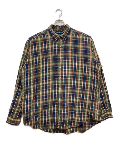 RALPH LAUREN（ラルフローレン）RALPH LAUREN (ラルフローレン) BLAKE/チェックシャツ マルチカラー サイズ:XXLの古着・服飾アイテム