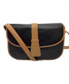 CELINEセリーヌ）の古着「トリオンフロゴショルダーバッグ」｜ブラック×ブラウン