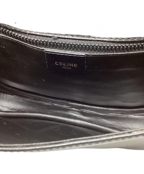 CELINE（セリーヌ）CELINE (セリーヌ) トリオンフロゴショルダーバッグ ブラック×ブラウンの古着・服飾アイテム
