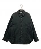 STEVEN ALANスティーブンアラン）の古着「パナマレギュラーカラーシャツ」｜ブラック