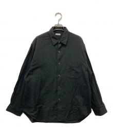 STEVEN ALAN（スティーブンアラン）の古着「パナマレギュラーカラーシャツ」｜ブラック