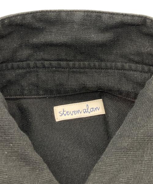STEVEN ALAN（スティーブンアラン）STEVEN ALAN (スティーブンアラン) パナマレギュラーカラーシャツ ブラック サイズ:Mの古着・服飾アイテム