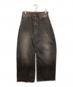MONKEY TIMEモンキータイム）の古着「オーバーダイ デニム カーブ パンツ」｜ブラウン