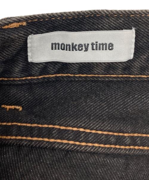 MONKEY TIME（モンキータイム）MONKEY TIME (モンキータイム) オーバーダイ デニム カーブ パンツ ブラウン サイズ:Mの古着・服飾アイテム