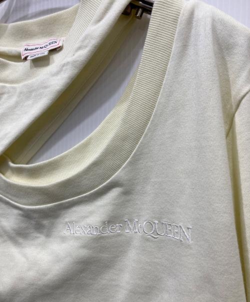 ALEXANDER McQUEEN（アレキサンダーマックイーン）ALEXANDER McQUEEN (アレキサンダーマックイーン) クロップドデザインカットソー イエロー サイズ:36の古着・服飾アイテム