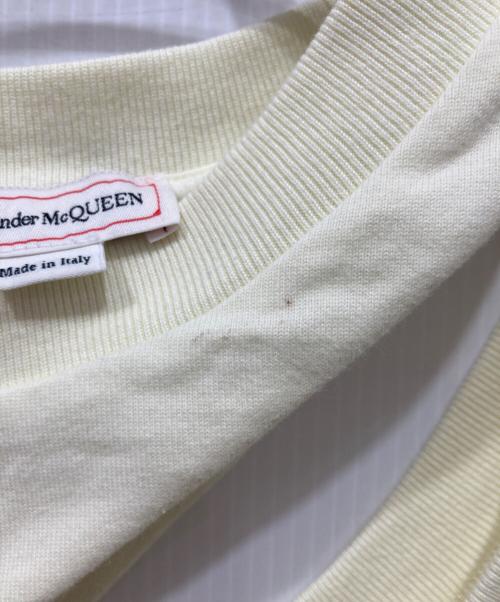 ALEXANDER McQUEEN（アレキサンダーマックイーン）ALEXANDER McQUEEN (アレキサンダーマックイーン) クロップドデザインカットソー イエロー サイズ:36の古着・服飾アイテム