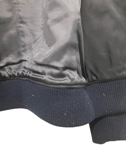 BURBERRY BLACK LABEL（バーバリーブラックレーベル）BURBERRY BLACK LABEL (バーバリーブラックレーベル) レザー切替スタジャン ブラック サイズ:Mの古着・服飾アイテム