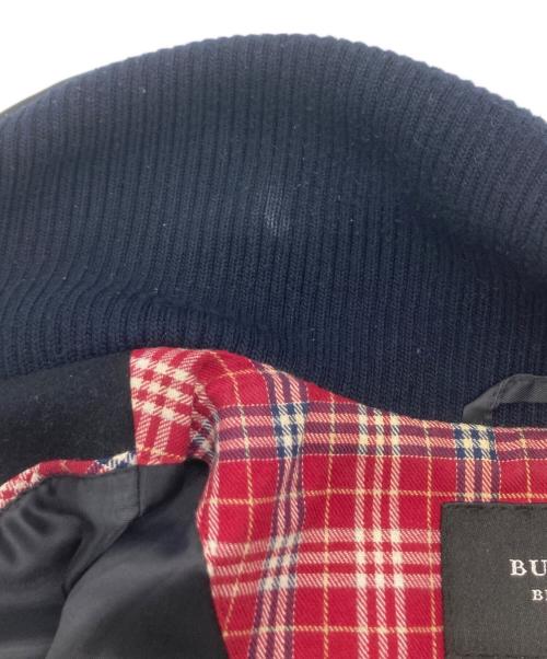 BURBERRY BLACK LABEL（バーバリーブラックレーベル）BURBERRY BLACK LABEL (バーバリーブラックレーベル) レザー切替スタジャン ブラック サイズ:Mの古着・服飾アイテム