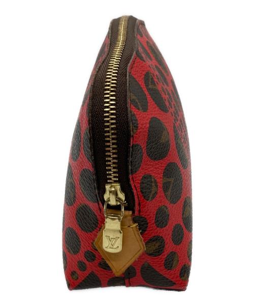 LOUIS VUITTON（ルイ ヴィトン）LOUIS VUITTON (ルイ ヴィトン) パンプキンドット ポシェット コスメティック レッド×ブラウンの古着・服飾アイテム
