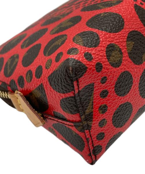 LOUIS VUITTON（ルイ ヴィトン）LOUIS VUITTON (ルイ ヴィトン) パンプキンドット ポシェット コスメティック レッド×ブラウンの古着・服飾アイテム