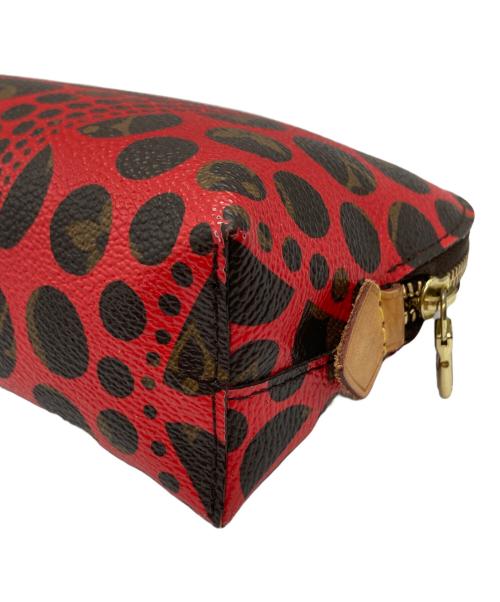 LOUIS VUITTON（ルイ ヴィトン）LOUIS VUITTON (ルイ ヴィトン) パンプキンドット ポシェット コスメティック レッド×ブラウンの古着・服飾アイテム
