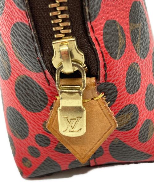 LOUIS VUITTON（ルイ ヴィトン）LOUIS VUITTON (ルイ ヴィトン) パンプキンドット ポシェット コスメティック レッド×ブラウンの古着・服飾アイテム