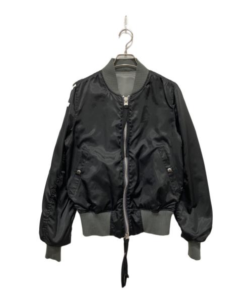 uniform experiment（ユニフォームエクスペリメント）uniform experiment (ユニフォームエクスペリメント) GRAFFITI REVERSIBLE MA-1 ブラック×グレー サイズ:1の古着・服飾アイテム