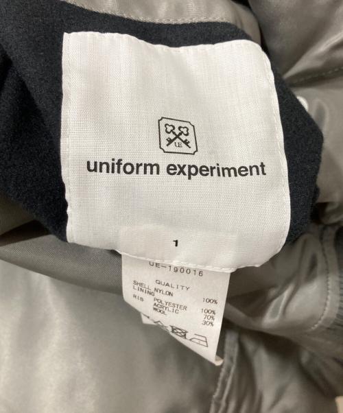 uniform experiment（ユニフォームエクスペリメント）uniform experiment (ユニフォームエクスペリメント) GRAFFITI REVERSIBLE MA-1 ブラック×グレー サイズ:1の古着・服飾アイテム