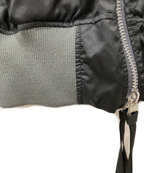 uniform experiment（ユニフォームエクスペリメント）uniform experiment (ユニフォームエクスペリメント) GRAFFITI REVERSIBLE MA-1 ブラック×グレー サイズ:1の古着・服飾アイテム