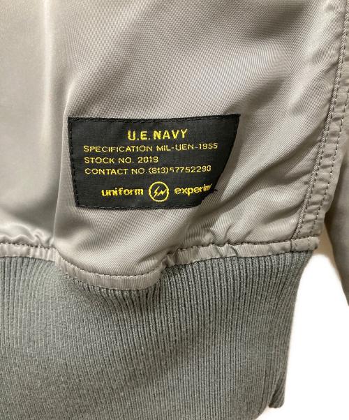 uniform experiment（ユニフォームエクスペリメント）uniform experiment (ユニフォームエクスペリメント) GRAFFITI REVERSIBLE MA-1 ブラック×グレー サイズ:1の古着・服飾アイテム