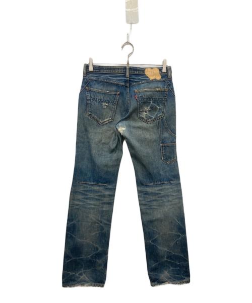 n(n) by NUMBER (N)INE（エヌエヌバイナンバーナイン）n(n) by NUMBER (N)INE (エヌエヌバイナンバーナイン) ダメージ加工ダーツデニムパンツ インディゴ サイズ:2の古着・服飾アイテム