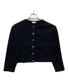 BALLSEY（ボールジィ）の古着「イギージャージー ショートカーディガン」｜ブラック