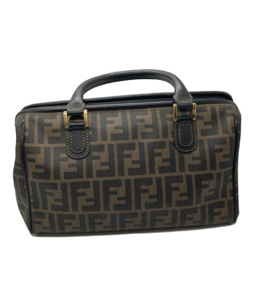 FENDI（フェンディ）FENDI (フェンディ) ズッカ柄ミニボストンバッグ ブラウン サイズ:実寸サイズをご確認くださいの古着・服飾アイテム