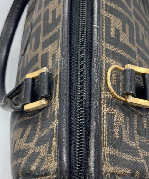 FENDI（フェンディ）FENDI (フェンディ) ズッカ柄ミニボストンバッグ ブラウン サイズ:実寸サイズをご確認くださいの古着・服飾アイテム