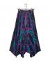 PLEATS PLEASE (プリーツプリーズ) 総柄プリーツスカート ネイビー×パープル サイズ:3：15000円