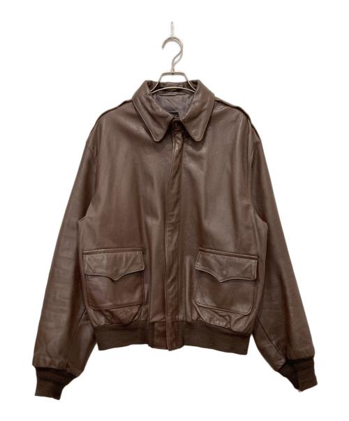 Willis&Geiger（ウィリスアンドガイガー）Willis&Geiger (ウィルスガイガー) A-2レザーフライトジャケット ブラウン サイズ:44の古着・服飾アイテム
