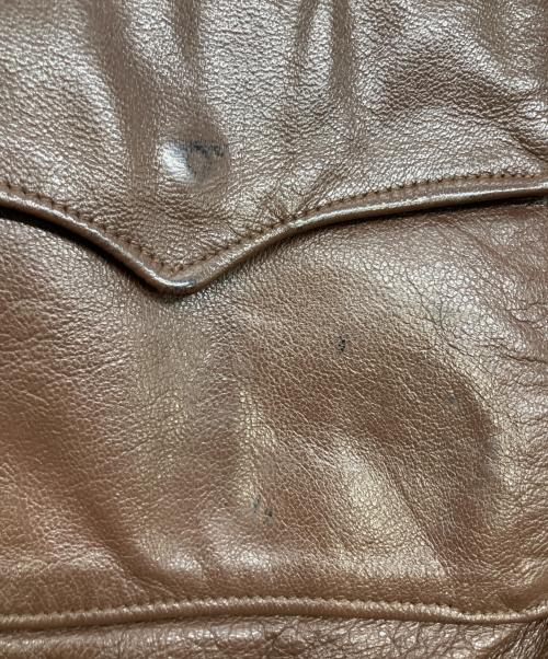 Willis&Geiger（ウィリスアンドガイガー）Willis&Geiger (ウィルスガイガー) A-2レザーフライトジャケット ブラウン サイズ:44の古着・服飾アイテム