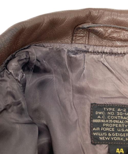 Willis&Geiger（ウィリスアンドガイガー）Willis&Geiger (ウィルスガイガー) A-2レザーフライトジャケット ブラウン サイズ:44の古着・服飾アイテム