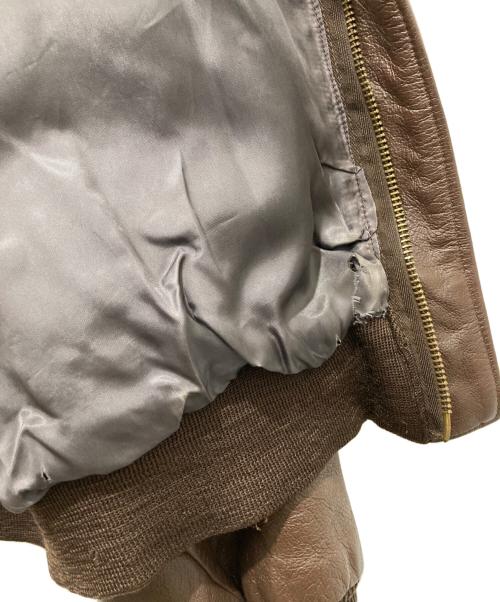 Willis&Geiger（ウィリスアンドガイガー）Willis&Geiger (ウィルスガイガー) A-2レザーフライトジャケット ブラウン サイズ:44の古着・服飾アイテム