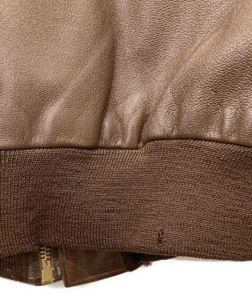 Willis&Geiger（ウィリスアンドガイガー）Willis&Geiger (ウィルスガイガー) A-2レザーフライトジャケット ブラウン サイズ:44の古着・服飾アイテム