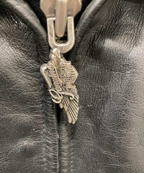 HARLEY-DAVIDSON（ハーレーダビッドソン）HARLEY-DAVIDSON (ハーレーダビッドソン) カウレザージャケット ブラック サイズ:Sの古着・服飾アイテム