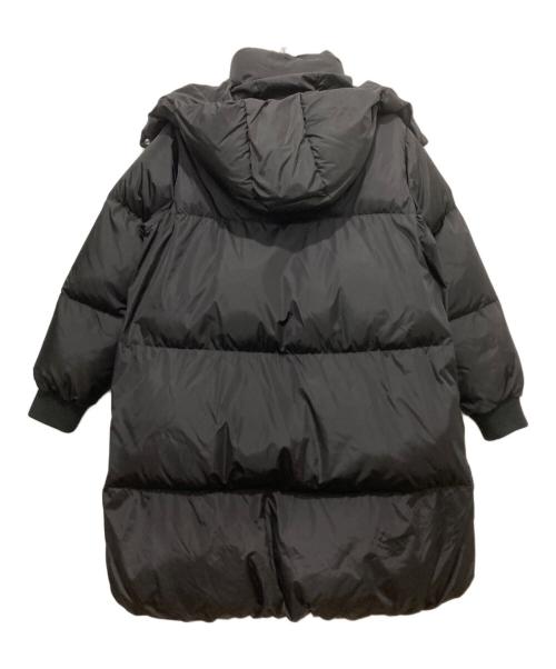 MM6 Maison Margiela（エムエムシックスメゾンマルジェラ）MM6 Maison Margiela (エムエムシックスメゾンマルジェラ) ヴァージンウールブレンドジップアップロングダウンジャケット ブラック サイズ:14(キッズサイズ)の古着・服飾アイテム