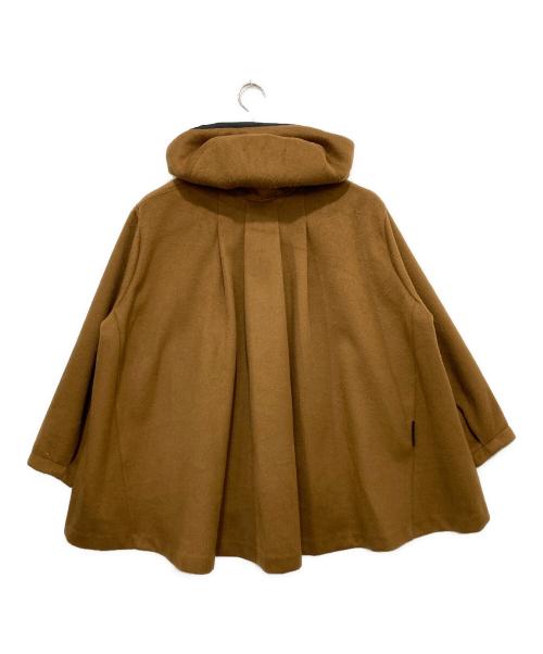 1% SHUHEI OGAWA（イチパーセント シュウヘイオガワ）1% SHUHEI OGAWA (イチパーセント シュウヘイオガワ) ビーバーフードポンチョ ブラウン サイズ:2の古着・服飾アイテム