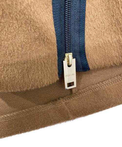 1% SHUHEI OGAWA（イチパーセント シュウヘイオガワ）1% SHUHEI OGAWA (イチパーセント シュウヘイオガワ) ビーバーフードポンチョ ブラウン サイズ:2の古着・服飾アイテム