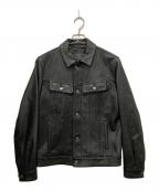 COACHコーチ）の古着「レザートラッカージャケット」｜ブラック