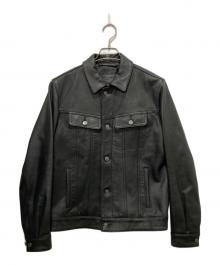 COACH（コーチ）の古着「レザートラッカージャケット」｜ブラック