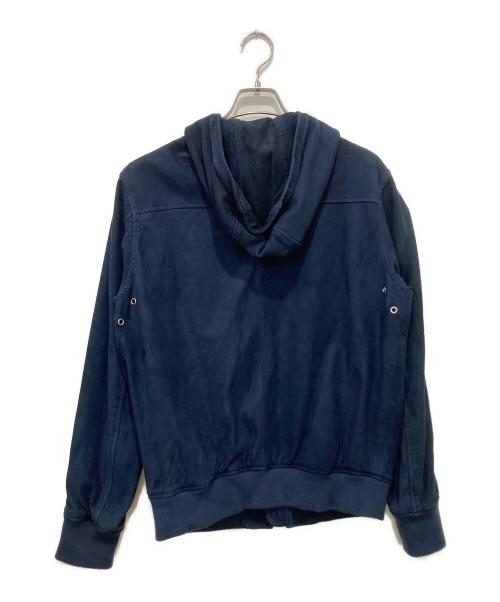 DIESEL（ディーゼル）DIESEL (ディーゼル) スエードジップパーカー ネイビー サイズ:Mの古着・服飾アイテム