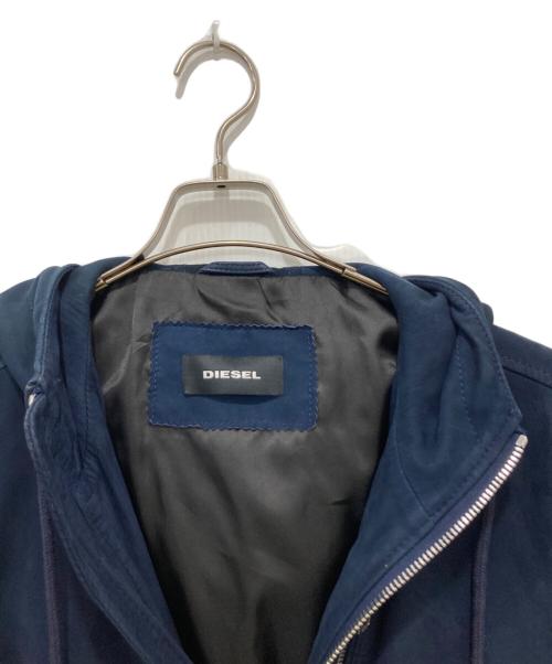 DIESEL（ディーゼル）DIESEL (ディーゼル) スエードジップパーカー ネイビー サイズ:Mの古着・服飾アイテム