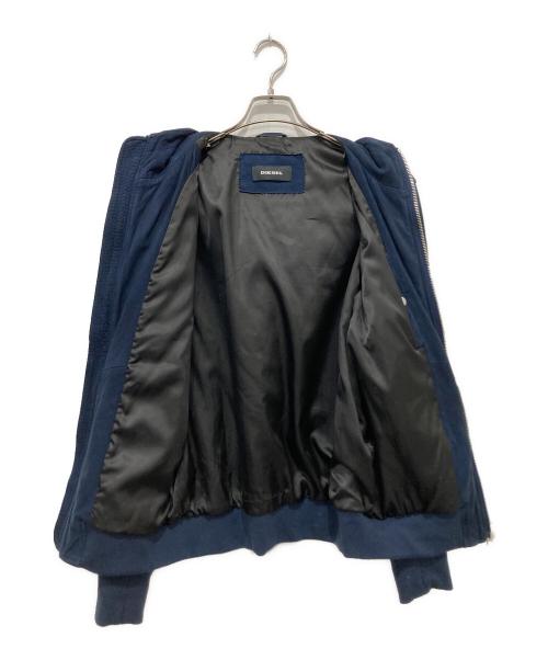 DIESEL（ディーゼル）DIESEL (ディーゼル) スエードジップパーカー ネイビー サイズ:Mの古着・服飾アイテム