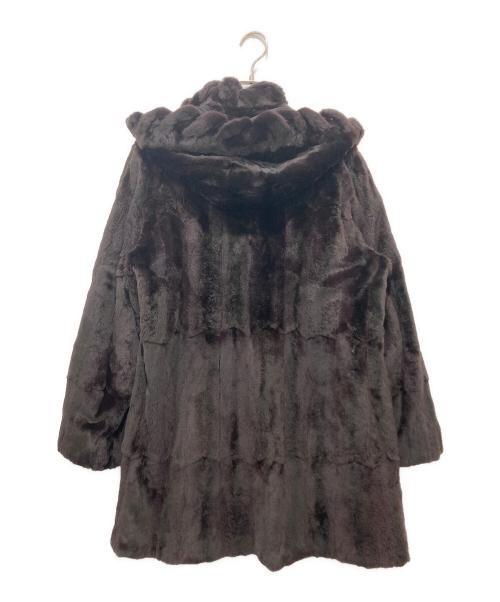 BALMAIN（バルマン）BALMAIN (バルマン) ミンクファーシルクリバーシブルコート パープル サイズ:Lの古着・服飾アイテム