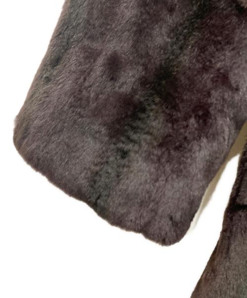 BALMAIN（バルマン）BALMAIN (バルマン) ミンクファーシルクリバーシブルコート パープル サイズ:Lの古着・服飾アイテム