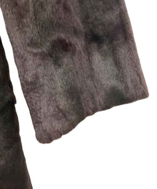 BALMAIN（バルマン）BALMAIN (バルマン) ミンクファーシルクリバーシブルコート パープル サイズ:Lの古着・服飾アイテム