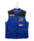HARLEY-DAVIDSONハーレーダビッドソン）の古着「VEST-WOVEN」｜ブルー×ブラック