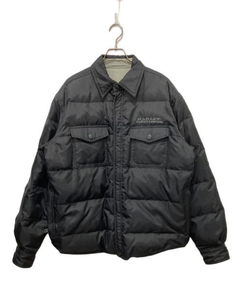 HARLEY-DAVIDSON（ハーレーダビッドソン）HARLEY-DAVIDSON (ハーレーダビッドソン) リバーシブルダウンジャケット ブラック サイズ:Sの古着・服飾アイテム