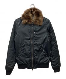 MR.OLIVE（ミスターオリーブ）の古着「ファー付MA-1ジャケット」｜ブラック